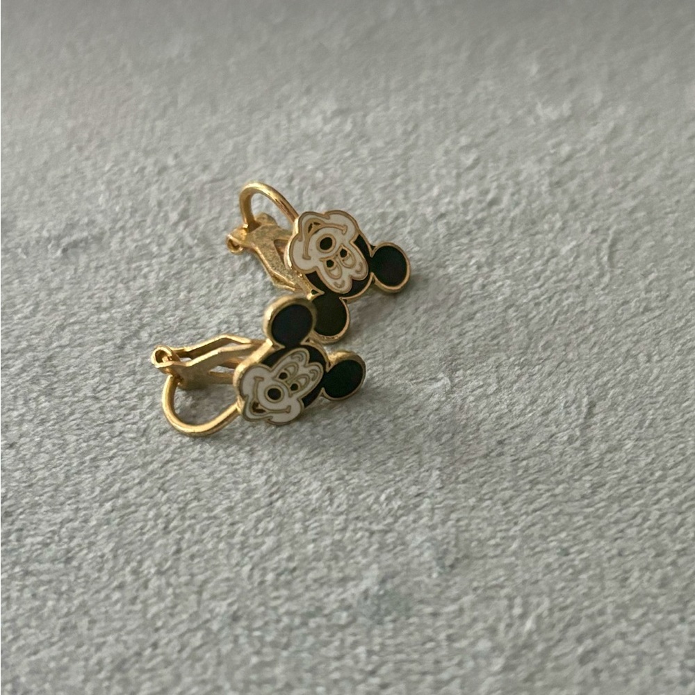 Vintage Disney Mickey Mouse Clip On Earrings
